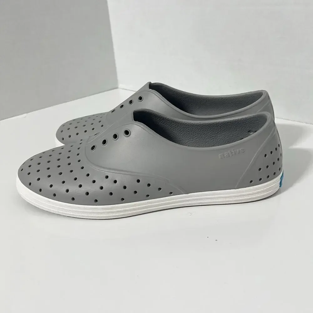 Native Shoes Women's Jefferson Flax Gray White Size 9 NEW
